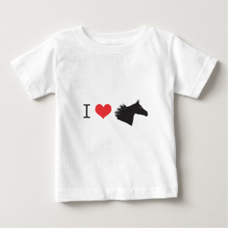 Camiseta Para Bebê Eu amo o cavalo