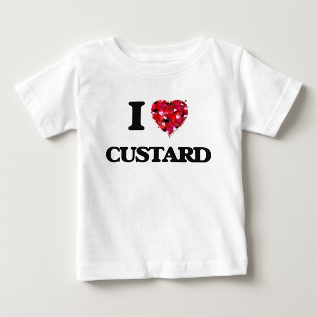 Camiseta Para Bebê Eu amo o creme (Frente)