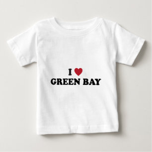 Camiseta Para Bebê Eu amo o Green Bay Wisconsin