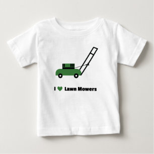 Camiseta Para Bebê Eu amo o Lawn Mowers