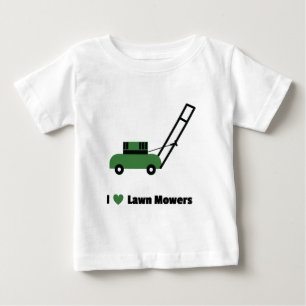 Camiseta Para Bebê Eu amo o Lawn Mowers
