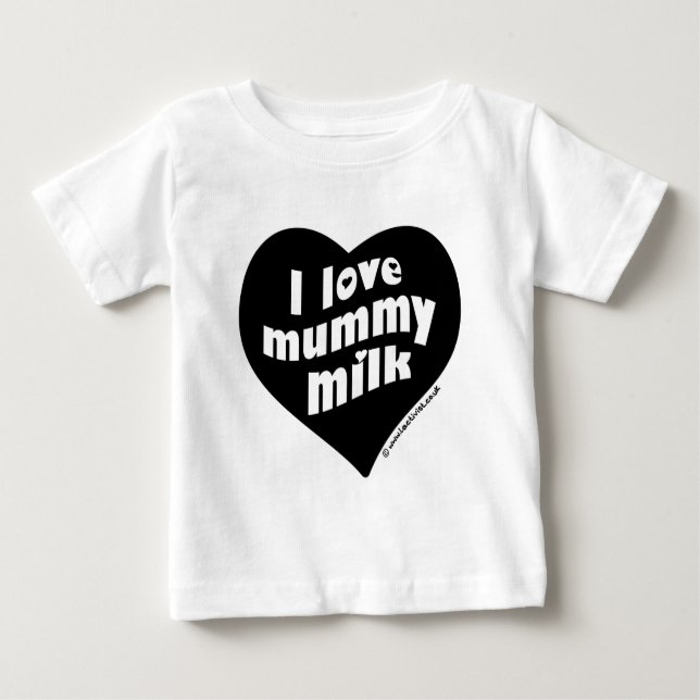 Camiseta Para Bebê Eu amo o leite da mamã (Frente)
