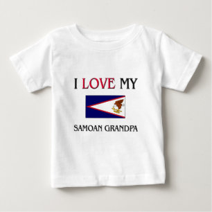 Camiseta Para Bebê Eu Amo O Meu Avô Samoano