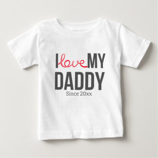 CAMISETA PARA BEBÊ EU AMO O MEU BEBÊ PAI ROUPAS TEXTO PERSONALIZADO