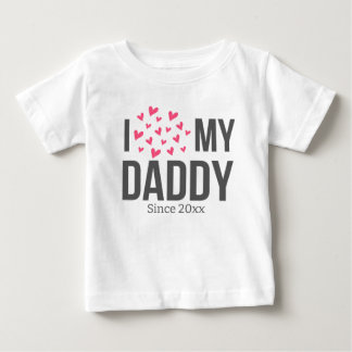 CAMISETA PARA BEBÊ EU AMO O MEU BEBÊ PAI ROUPAS TEXTO PERSONALIZADO