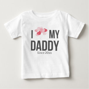 CAMISETA PARA BEBÊ EU AMO O MEU BEBÊ PAI ROUPAS TEXTO PERSONALIZADO