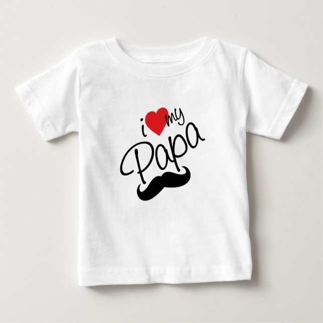 Camiseta Para Bebê Eu amo o meu pai (Frente)