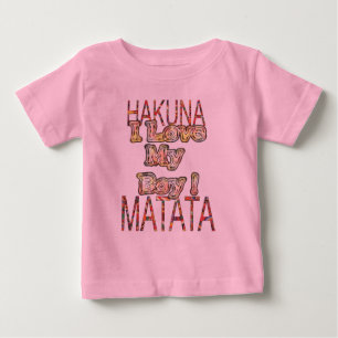 Camiseta Para Bebê Eu amo o meu rapaz africano Colors Hakuna matata