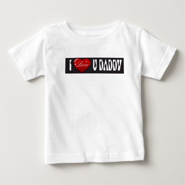 Camiseta Para Bebê Eu amo o pai (Frente)