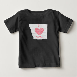 Camiseta Para Bebê eu amo o pai