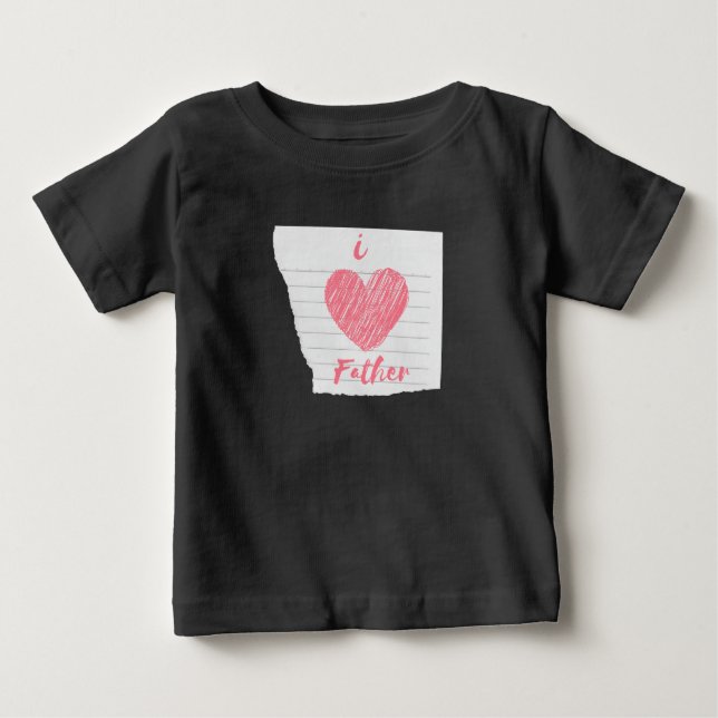 Camiseta Para Bebê eu amo o pai (Frente)