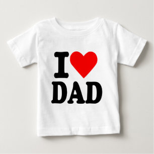 Camiseta Para Bebê Eu amo o pai