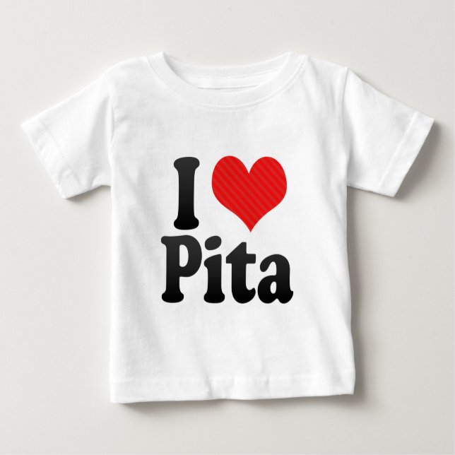 Camiseta Para Bebê Eu amo o pão árabe (Frente)