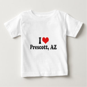 Camiseta Para Bebê Eu amo o Prescott, AZ