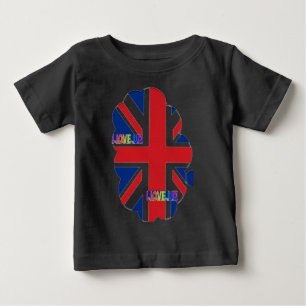 CAMISETA PARA BEBÊ EU AMO O REINO UNIDO