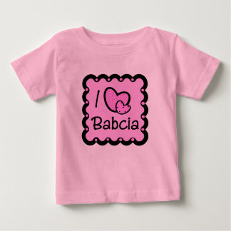 Camiseta Para Bebê Eu amo o t-shirt bonito de Babcia
