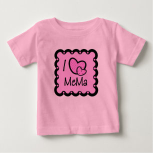 Camiseta Para Bebê Eu amo o t-shirt bonito de Mema