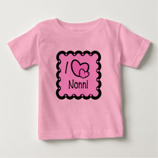 Camiseta Para Bebê Eu amo o t-shirt bonito de Nonni