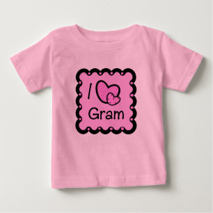 Camiseta Para Bebê Eu amo o t-shirt bonito do grama