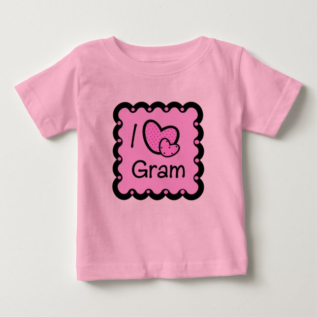 Camiseta Para Bebê Eu amo o t-shirt bonito do grama (Frente)