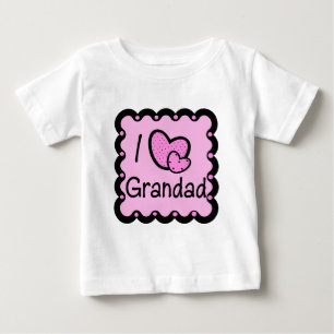 Camiseta Para Bebê Eu amo o t-shirt bonito do Grandad