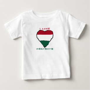 Camiseta Para Bebê Eu amo o t-shirt da criança de Nagyanya
