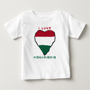Camiseta Para Bebê Eu amo o t-shirt da criança de Nagymama