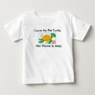 CAMISETA PARA BEBÊ "EU AMO O T-SHIRT DA MINHA CRIANÇA DA TARTARUGA D