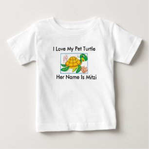 CAMISETA PARA BEBÊ "EU AMO O T-SHIRT DA MINHA CRIANÇA DA TARTARUGA DO