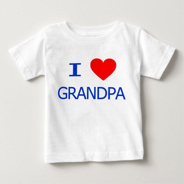 Camiseta Para Bebê Eu amo o vovô (Frente)