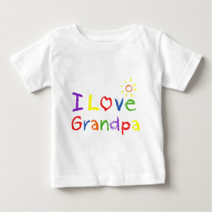 Camiseta Para Bebê Eu amo o vovô