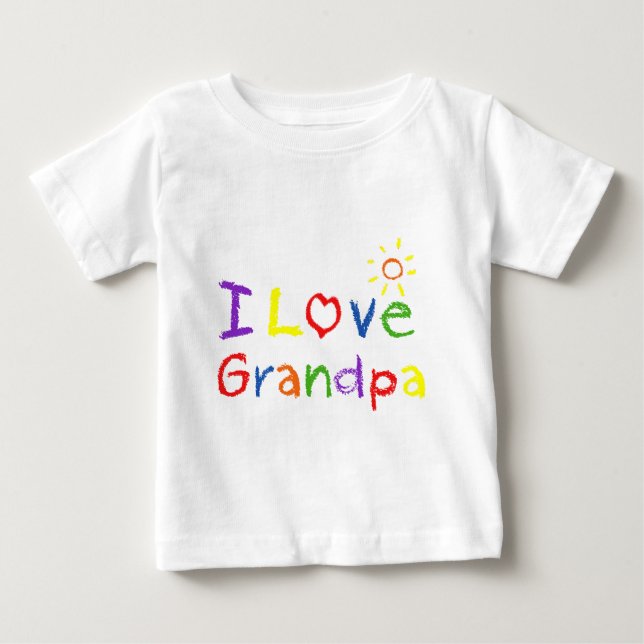 Camiseta Para Bebê Eu amo o vovô (Frente)