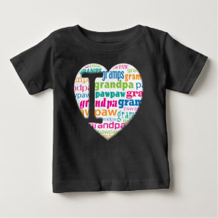 Camiseta Para Bebê Eu amo o vovô, Gramps, Pawpaw -