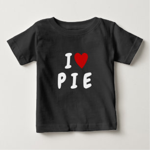 Camiseta Para Bebê Eu amo P I E   Coração texto personalizado PIE KID