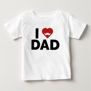 Camiseta Para Bebê Eu Amo Pai