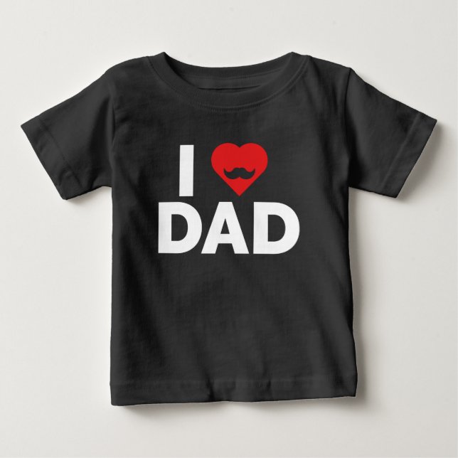 Camiseta Para Bebê Eu Amo Papai (Frente)