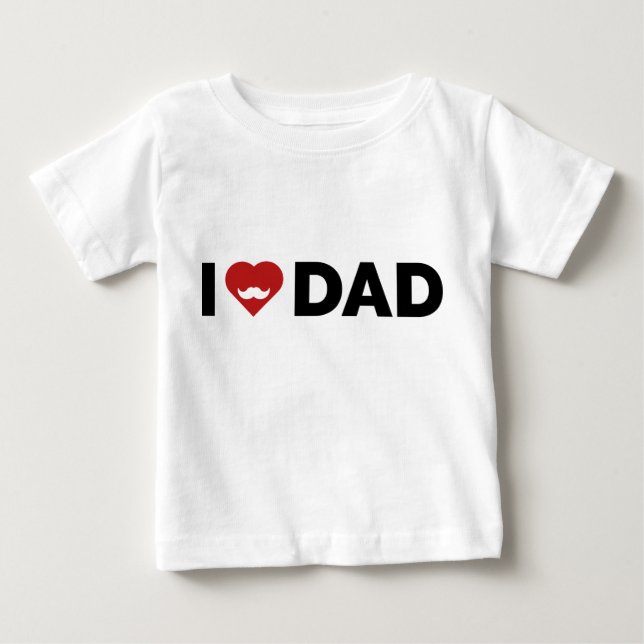 Camiseta Para Bebê Eu Amo Papai (Frente)