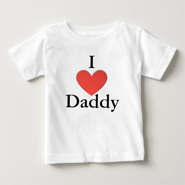 Camiseta Para Bebê Eu Amo Papai Uma Peça (Frente)