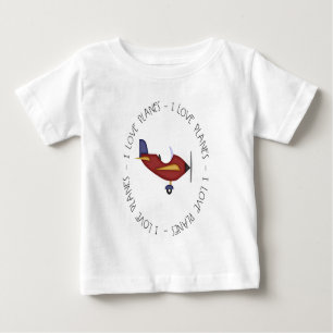 Camiseta Para Bebê Eu amo planos