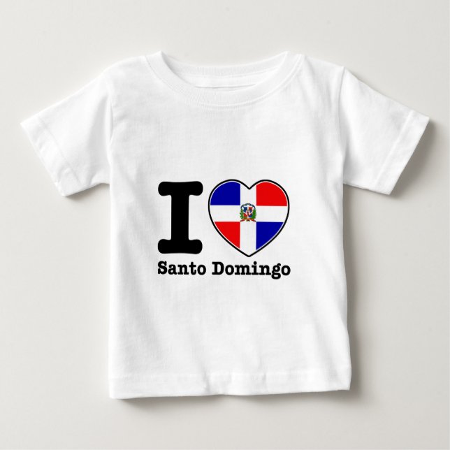 Camiseta Para Bebê Eu amo Santo Domingo (Frente)