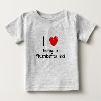 Camiseta Para Bebê Eu amo ser t-shirt do miúdo de um canalizador
