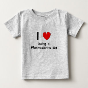 Camiseta Para Bebê Eu amo ser t-shirt do miúdo de um farmacêutico