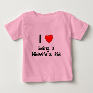Camiseta Para Bebê Eu amo ser t-shirt do miúdo de uma parteira