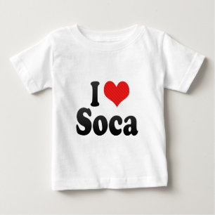 Camiseta Para Bebê Eu amo Soca