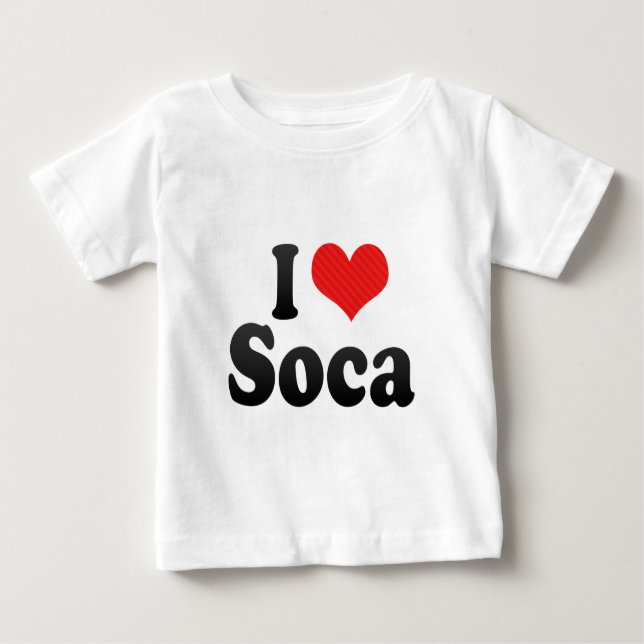 Camiseta Para Bebê Eu amo Soca (Frente)