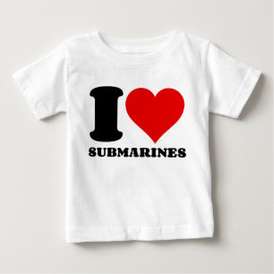 CAMISETA PARA BEBÊ EU AMO SUBMARINOS