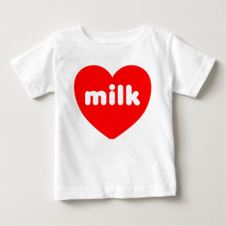 Camiseta Para Bebê "Eu amo t-shirt do bebê do leite"