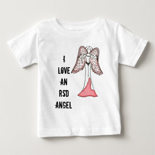 Camiseta Para Bebê Eu amo um anjo de RSD (Frente)