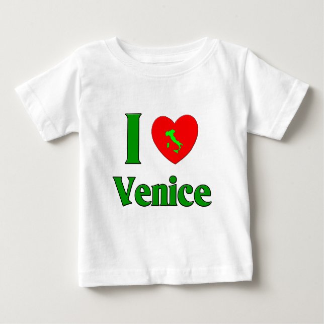 Camiseta Para Bebê Eu amo Veneza (Frente)