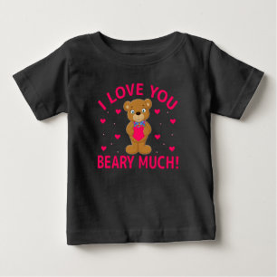 Camiseta Para Bebê Eu Amo Você Beber Muito Urso De Teddy